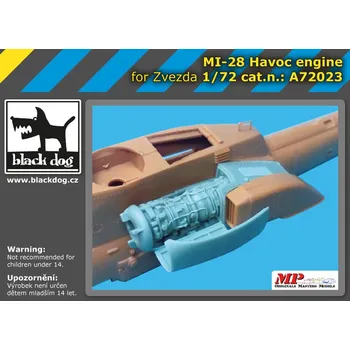 Plastikový model Blackdog 1/72 Mi 28 Havoc engine (ZVEZDA)