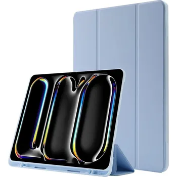 Pouzdro na tablet VSECHNONAMOBIL 76507 LEATHER Zaklápěcí kryt pro Apple iPad Pro 13 2024 / M5 2025 světle modrý