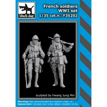Plastikový model Blackdog 1/35 French soldiers WWI set (2 fig.)