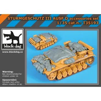 Plastikový model Blackdog 1/35 Strumgesuchtz III Ausf.D Acc.set (DRAG)
