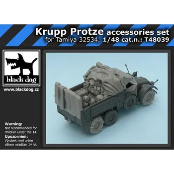 Plastikový model Blackdog 1/48 Krupp Protze accessories set