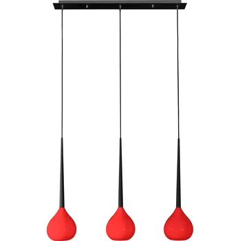 Retro lustr Aga 3 červená