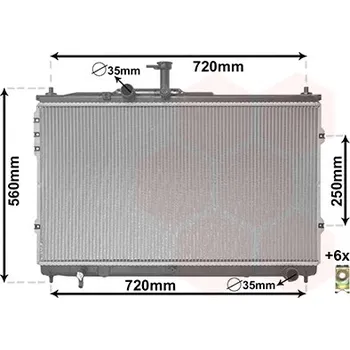 Autodíl Chladič, chlazení motoru VAN WEZEL 82002392