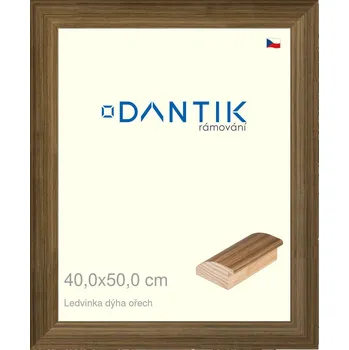 Rám na obraz DANTIK rámeček 40x50 | LEDVINKA dýha ořech (Sklo Čiré) (Vyrobeno s láskou u nás v DANTIKU)