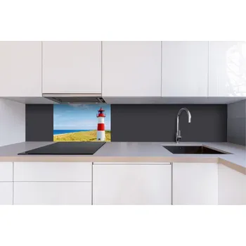 Obklad DIMEX | Dibond za kuchyňskou linku DBW-06040-119 | 60 x 40 cm | Maják na pláži + Dibond deska za kuchyňskou linku DIMEX v rozměru 60 x 40 cm, motiv Maják na pláživ rozměru