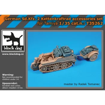 Plastikový model Blackdog 1/35 German Sd.Kfz 2 Kettenkrattrad accessories set (TAM)