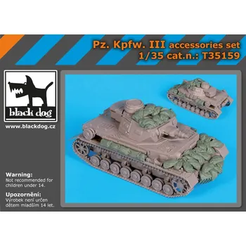 Plastikový model Blackdog 1/35 Pz.Kpfw. III accessories set (ITAL)