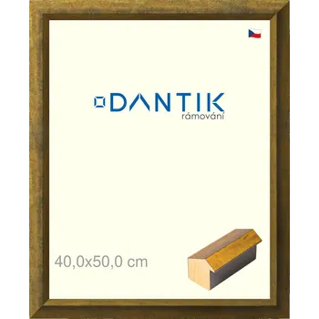 Rám na obraz DANTIK rámeček 40x50 | Forgia Gold (Sklo Čiré) (Vyrobeno s láskou u nás v DANTIKU)