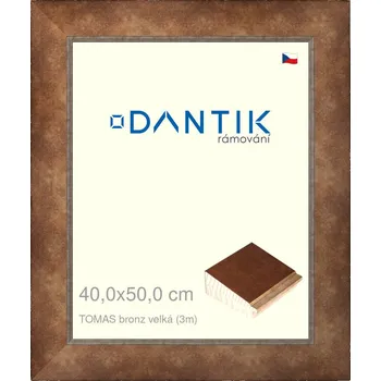 Rám na obraz DANTIK rámeček 40x50 | TOMAS bronz velká (Sklo Čiré) (Vyrobeno s láskou u nás v DANTIKU)