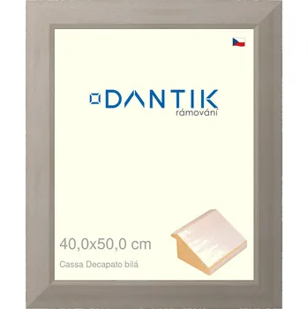Rám na obraz DANTIK rámeček 40x50 | Caa Decapato bílá (Sklo Čiré) (Vyrobeno s láskou u nás v DANTIKU)