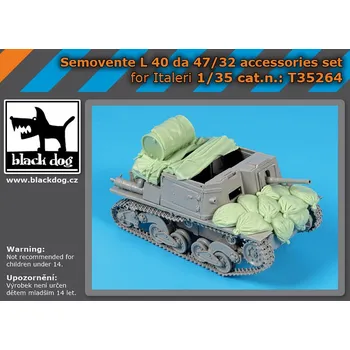 Plastikový model Blackdog 1/35 Semovente L 40 da 47/32 accessories set (ITA)