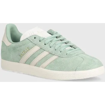 Dámské tenisky Kožené tenisky adidas Originals Gazelle zelená barva, IG4393, 40, 67X