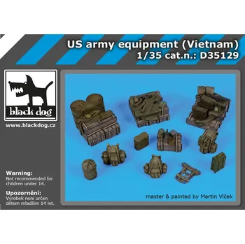 Plastikový model Blackdog 1/35 US army equipment Vietnam