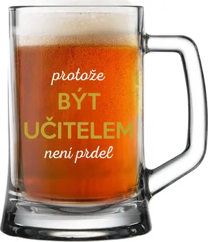 Sklenice Giftela Pivní sklenice s potiskem 500 ml 