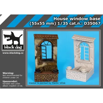 Plastikový model Blackdog 1/35 House window base (55x55 mm)