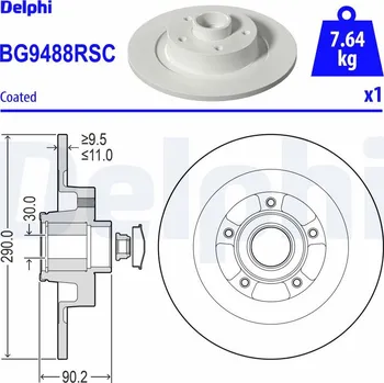 Autodíl Brzdový kotouč DELPHI BG9488RSC