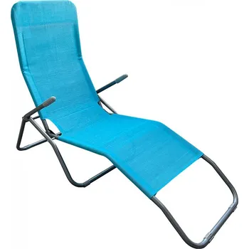 Zahradní lehátko Zahradní lehátko, modrá/šedá, SELNO