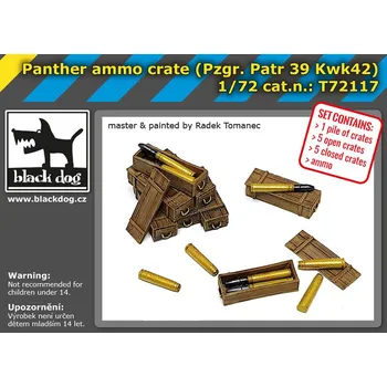 Plastikový model Blackdog 1/72 Panther ammo crates