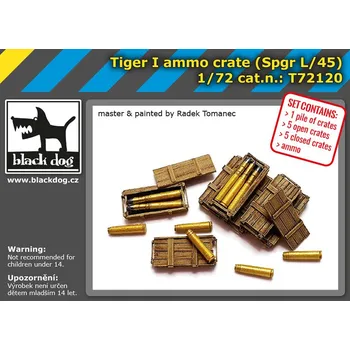 Plastikový model Blackdog 1/72 Tiger I ammo crates
