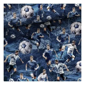 Úplet Modrý fotbal (E) (Hebké bavlněné úplety s elastanem )