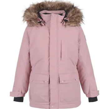 Dívčí bunda Dětská fashion bunda COLOR KIDS PARKA W.FAKE FUR 164 Růžová, Hnědá