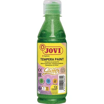 Speciální výtvarná barva Jovi - barva temperová 250 ml, zelená třpytivá