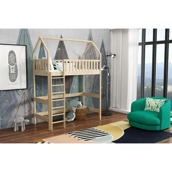 Dětská postel Max-i Patrová postel domeček PANTHEON KIDBED FIVE + rošt Zvolte rozměr:: 80 x 180 cm, Zvolte barvu:: barva grafit