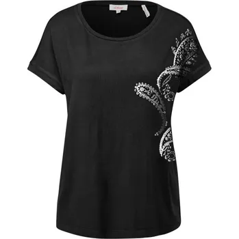 Dámské tričko Dámské tričko s.Oliver RL T-SHIRT 36 Černá, Stříbrná