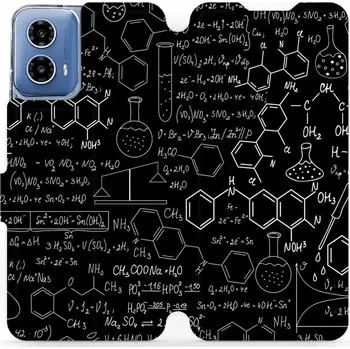 Pouzdro na mobilní telefon Flipové pouzdro Mobiwear - Motorola Moto G34 5G - V060P Vzorečky (Knížkové flip pouzdro, obal, kryt na mobil Motorola Moto G34 5G - V060P Vzorečky, materiál Umělá kůže + TPU - ochrana 360°, stojánek, silikonová vanička, magnetické zavírání)