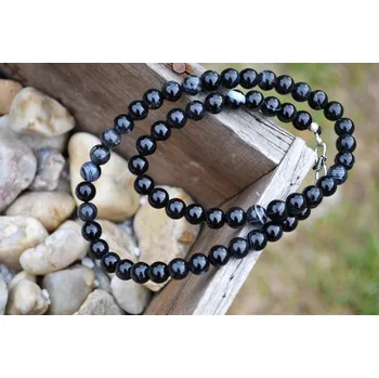 Náhrdelník Himalife Energetický náhrdelník achát černý