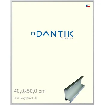 Rám na obraz DANTIK rámeček 40x50 | ALU profil 7022 Stříbrná matná (Plexi Čiré) (Vyrobeno s láskou u nás v DANTIKU)