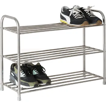 Komoda 3-řadový botník, nerezová ocel, NILS