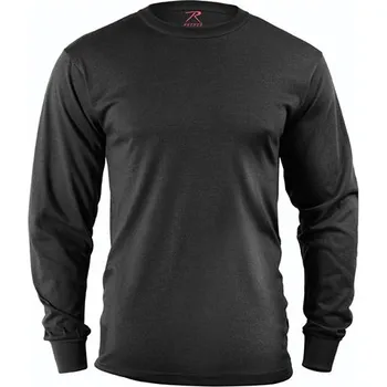 Pánská móda ROTHCO Triko s dlouhým rukávem ČERNÉ XL ČERNÁ - BLACK