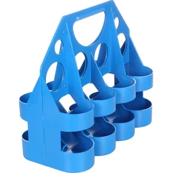 Nosič plastový na 8 piv - modrý