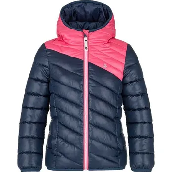 Dívčí oblečení Dětská zimní bunda LOAP INGOFI 146/152 Tmavě modrá, Růžová