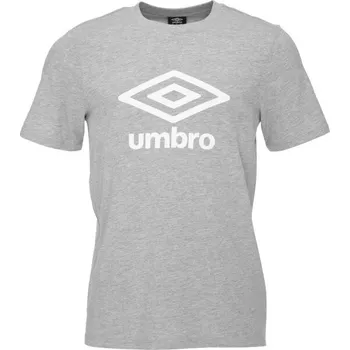 Pánská móda Pánské triko Umbro LARGE LOGO TEE ESSENTIALS XL Šedá, Bílá