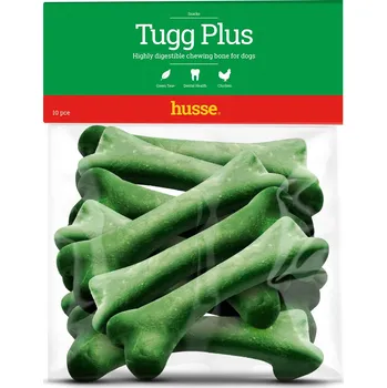 Pamlsek pro psa Husse Tugg Plus S, 10 ks | Dentální pamlsek pro psy se zeleným čajem.