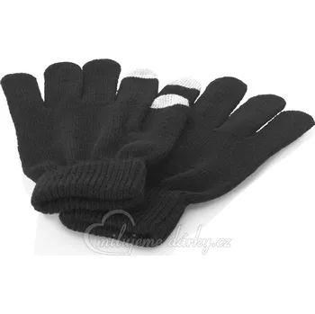 Rukavice Černé dámské rukavice pro dotykový display S/M (Při objednání je daná cena vázána na minimální odběr.)