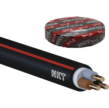 elektrický kabel Kabel CYKY-O 3x1,5 (3Ax1,5) Odběr: v balení po 100 metrech