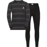 Dětský funkční set Odlo ACTIVE WARM ECO SET 116 Černá, Tmavě šedá, Bílá