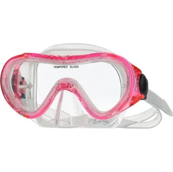 Potápěčská maska Juniorská šnorchlovací maska AQUOS BAMBOO JR UNI Růžová, Transparentní
