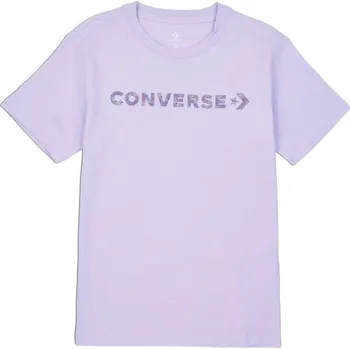 Dámské tričko Dámské tričko Converse WORDMARK XS Fialová