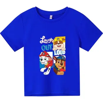 Dívčí tričko Tlapková patrola Dětské tričko s motivem animované pohádky "Tlapková patrola" Barva: modrá (Laugh out loud), Velikost: 110/5T