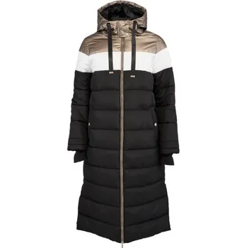 Dámský kabát Dámský prošívaný kabát Willard ERMINA 2XL Černá, Bílá, Zlatá