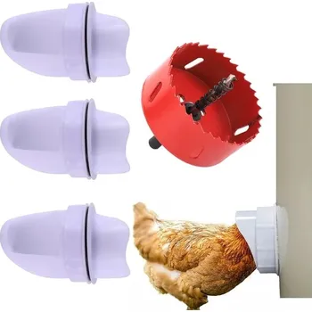 krmítko pro hospodářská zvířata Vodotěsné krmítko pro drůbež - 3 porty 1 děrovačka