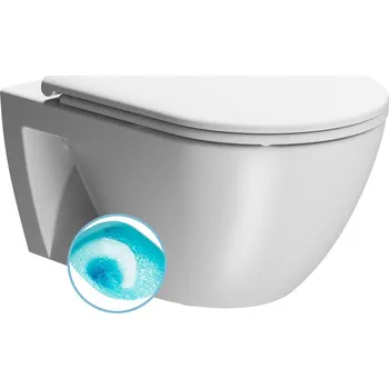 Klozet GSI PURA ECO závěsná WC mísa, Swirlflush, 36x55cm, bílá dual-mat, 880709