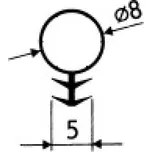 Trelleborg Těsnění profilové B2 8 mm bílá SILLEN