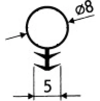 Těsnění do okna a dveří Trelleborg Těsnění profilové B2 8 mm bílá SILLEN