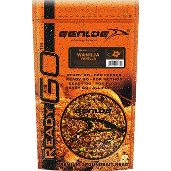 Návnadová surovina GENLOG HOTOVÁ SMĚS READY GO - Vanilla / Vanilka 0,8kg