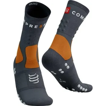 Pánské ponožky Turistické ponožky Compressport HIKING SOCKS T2 Šedá, Bílá, Oranžová